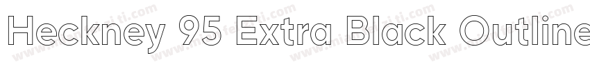 Heckney 95 Extra Black Outline字体转换